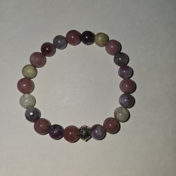 8mm Unicorn and Pink Opal Bracelet - Picture 5 of 9